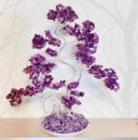 Precious Bonsai with natural amethyst crystal