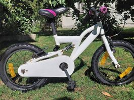 Cooles Kinder-Mountainbike in Weiss mit Federung
