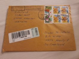 Rare Enveloppe Ukraine oblitérée - Kharkov vers Suisse! (57)