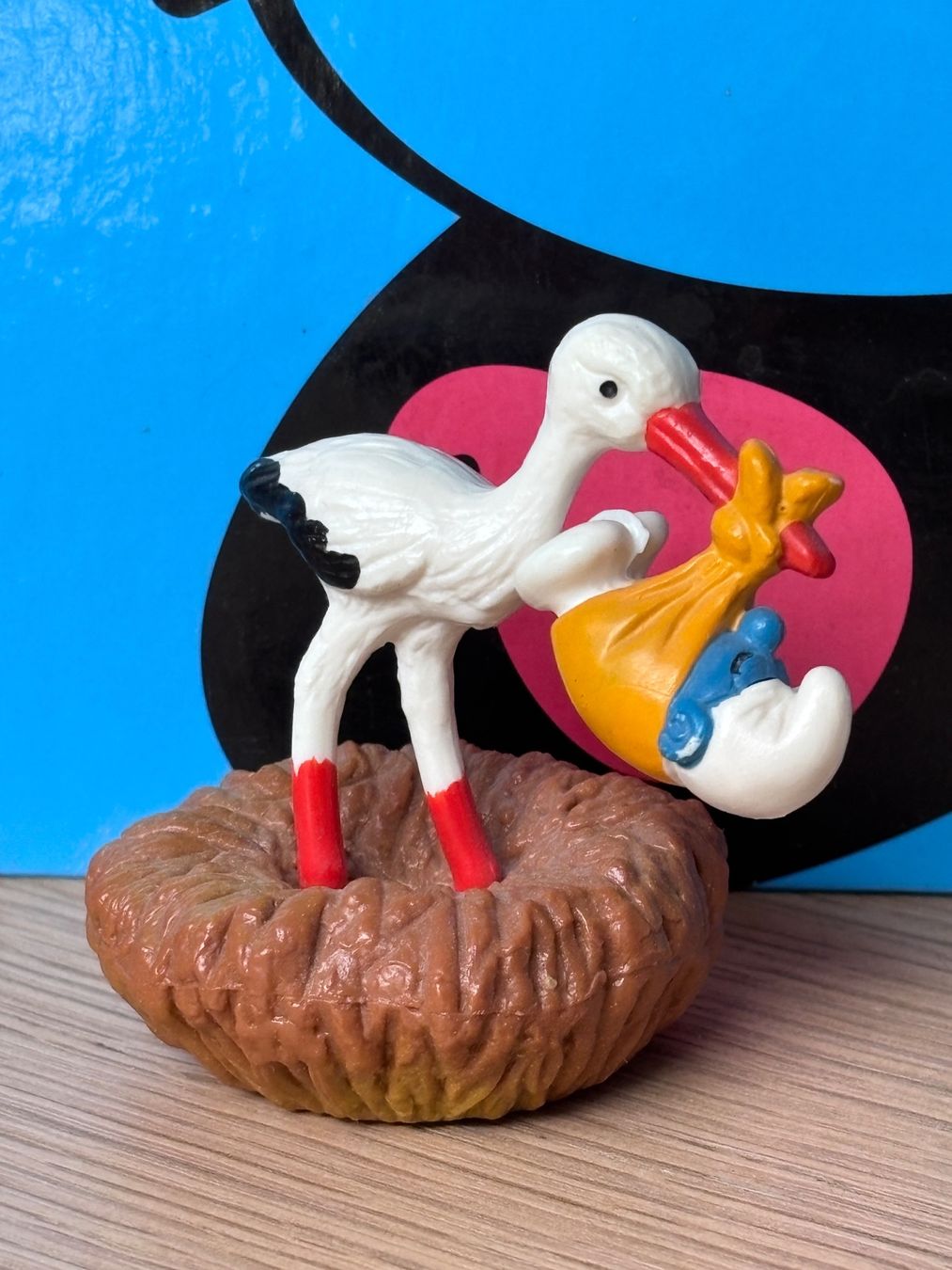 Schleich Statuette: Storch mit Baby-Schlumpf – Usato da Lyss venduto da Duckszone