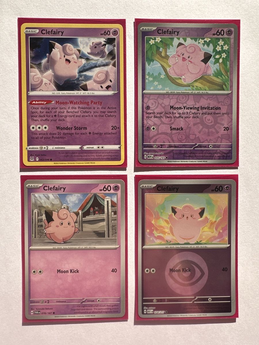 Pokémon Sammelbilder & Trading cards: Clefairy set 4cards Pokémon – Gebraucht aus Gordola von EleSecondHand-TCG