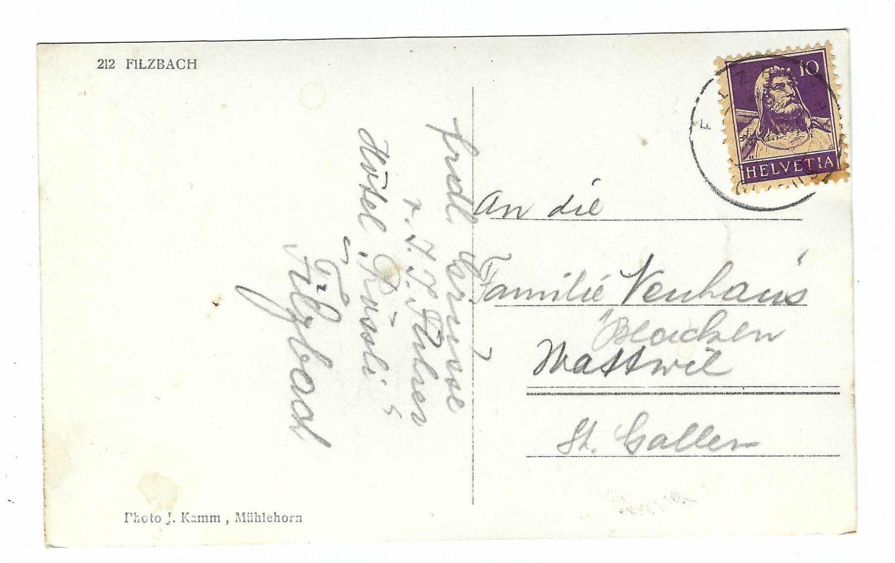 Cartoline postali: Filzbach 1913 ht – Usato da Aarau venduto da fussball-fussball 1