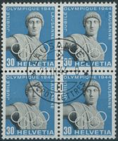 1944 - Olympiade - Abart • offenes Auge - Ersttag Stempel ET