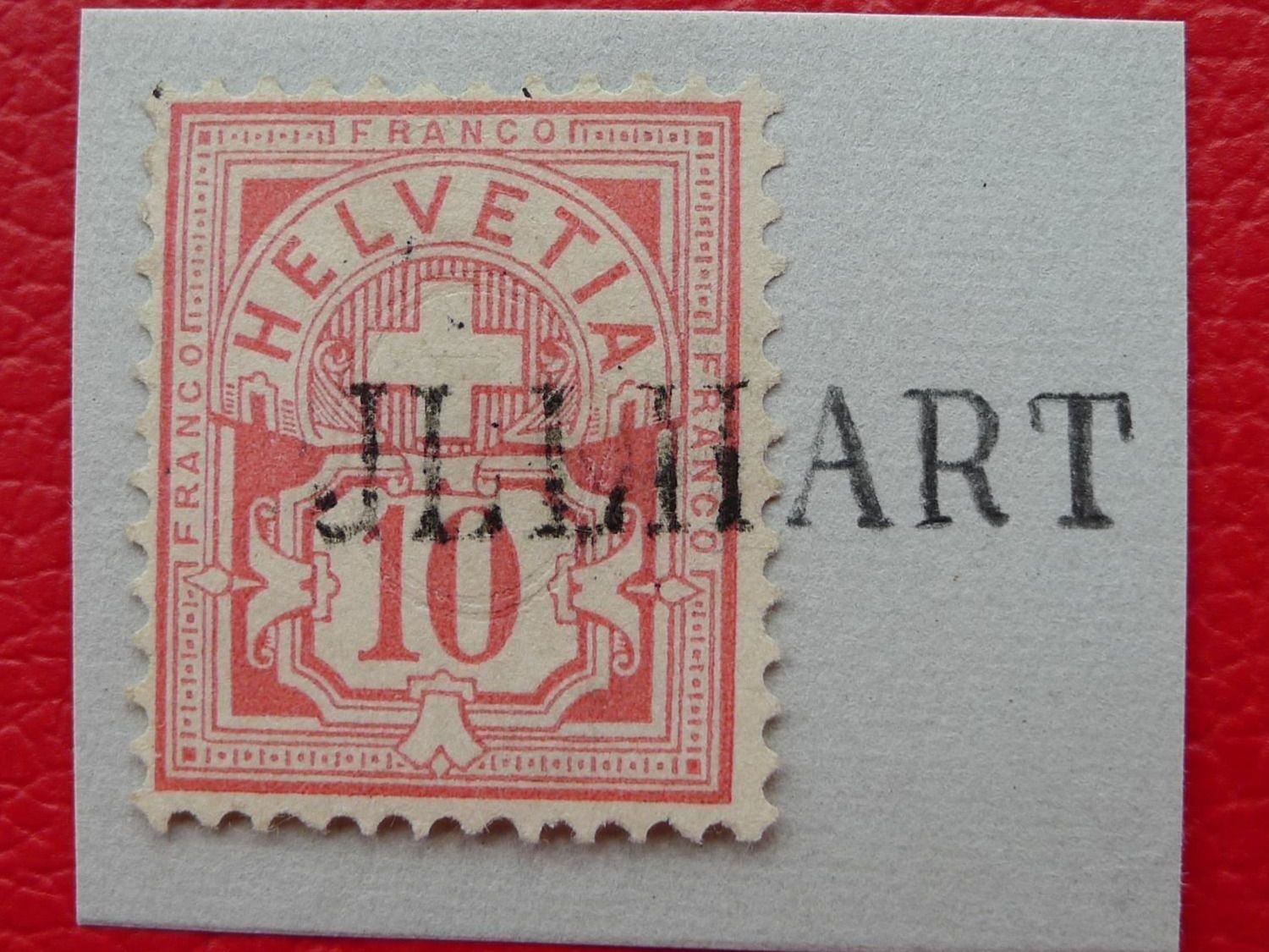 Tutti i francobolli: Ziffermuster Nr.55, Stab-Stempel: JLLHARD Provenienz Bossert – Usato da Sursee venduto da Luzernerraute