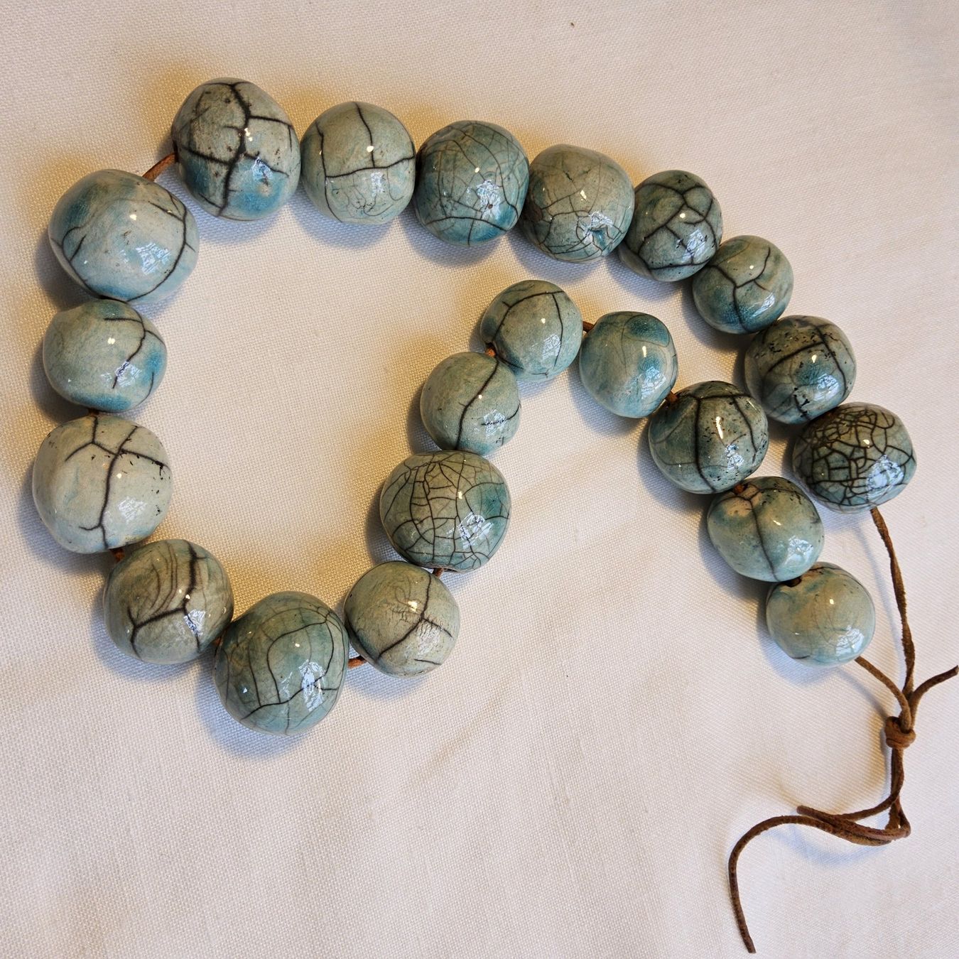 Catenine: Wunderschöne Keramik Handmade Halskette Collier, Türkis – Usato da Zürich venduto da gutsan 7