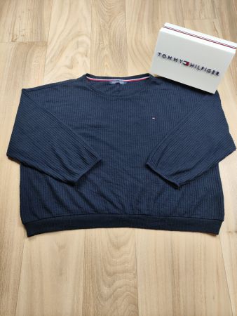 TOMMY HILFIGER | pull bleu marine oversize | taille L femme