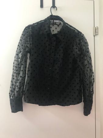 halbtransparente Bluse Mango Gr S