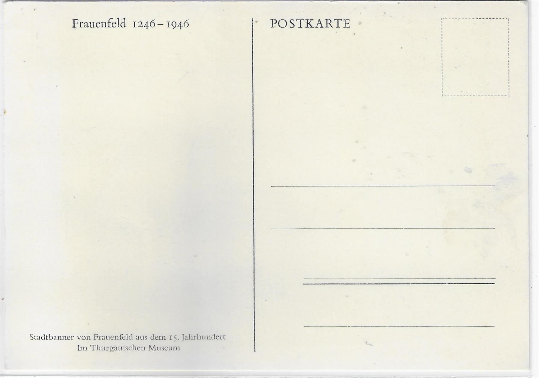 Cartoline postali: Stadtbanner von Frauenfeld – Usato da Ettingen venduto da Kartenplanet 1