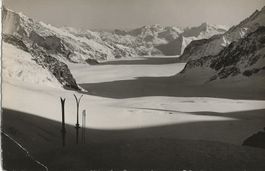 Vintage E. Gyger, Aletschgletscher, Ski