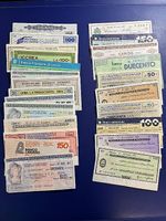 Numismatica Banconote / miniassegni italiani anni '70/'80