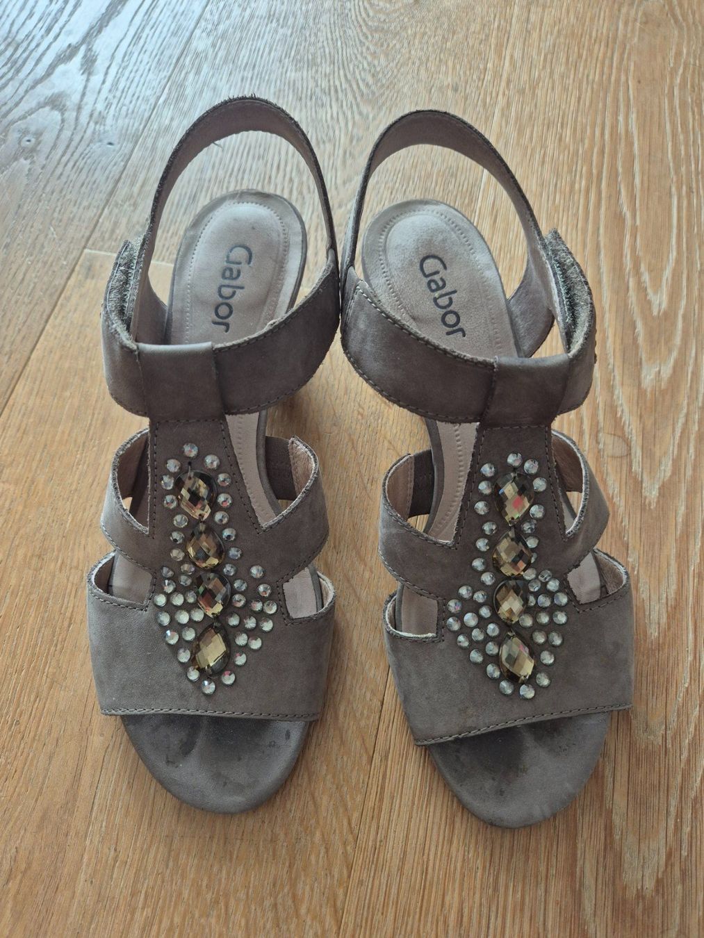 Gabor Scarpe da donna: Gabor Sandalen Grösse 38 mit Schmucksteinen – Usato da Buchs ZH venduto da peti0713