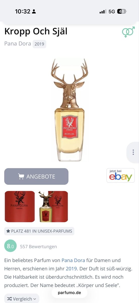 Pana Dora Profumi & Eau de Toilette: Pana Dora - Kropp & Själ 100ml – Usato da Romanshorn venduto da jannishko 3