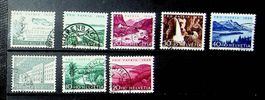 PRO PATRIA 1954-5 TIMBRES OBLITÉRÉS. SBK 44.00 / T509
