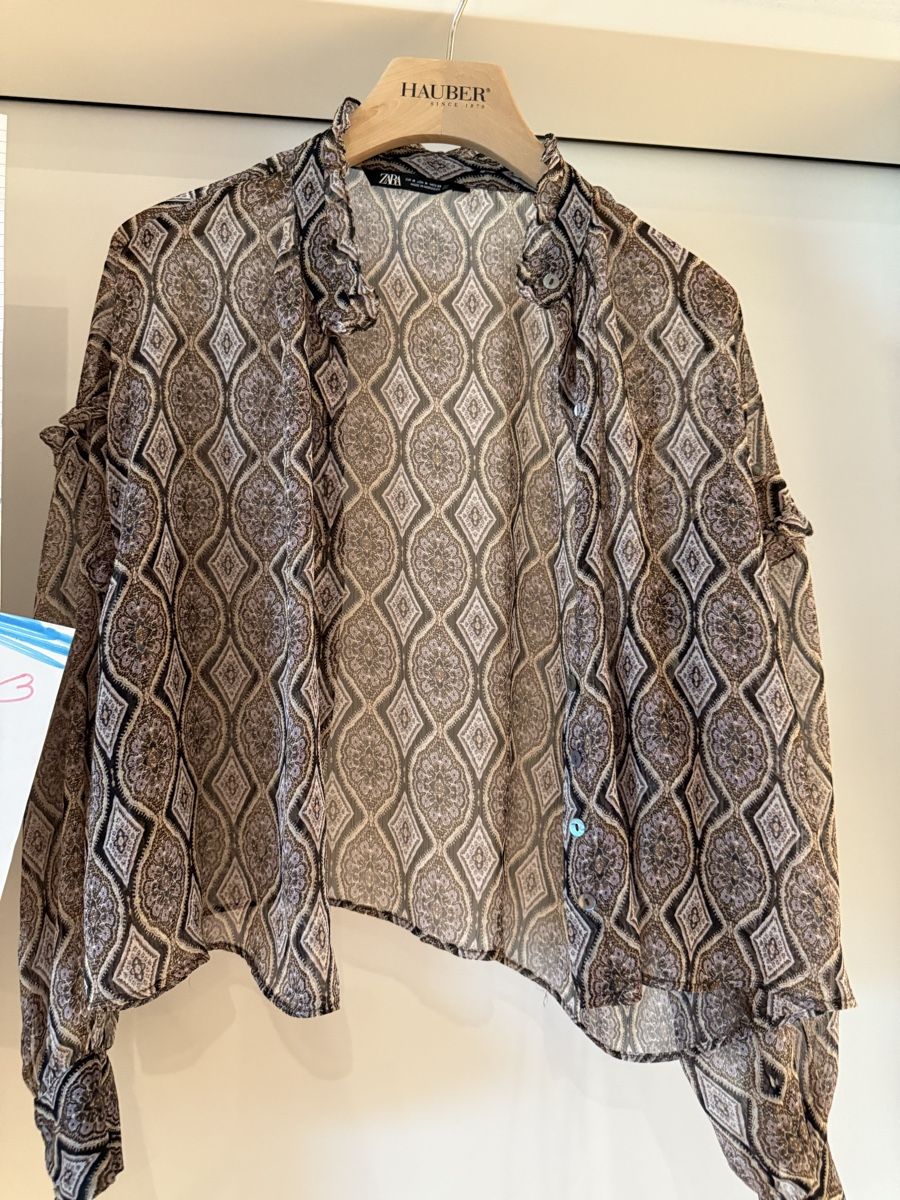 Zara Camicette: Zara Damen Bluse mit Muster, Gr. S – Usato da Volketswil venduto da habibeoez