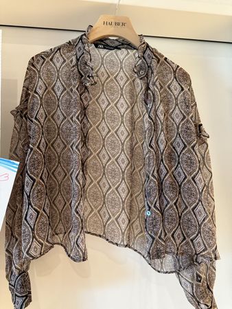 Zara Damen Bluse mit Muster, Gr. S