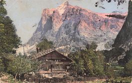 Grindelwald (BE) – Alphütte mit dem Wetterhorn