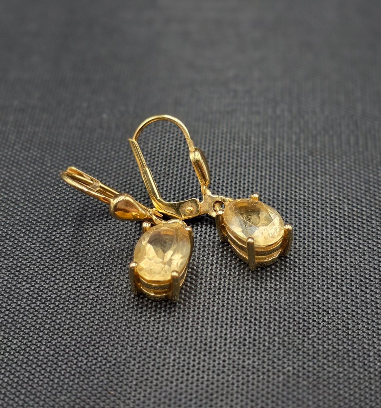 Orecchini pendenti & Orecchini a lobo: 18 Karat 750 Gold Ohrringe Mit Citrin – Usato da Wald ZH venduto da Dasilver 2