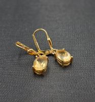 18 Karat 750 Gold Ohrringe Mit Citrin