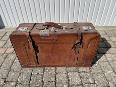 Valise en cuir vintage Golden Leaf