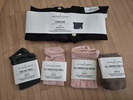 Nachhaltiges Lunch-Bag Set, Food Bag Set Lebensmittel Beutel