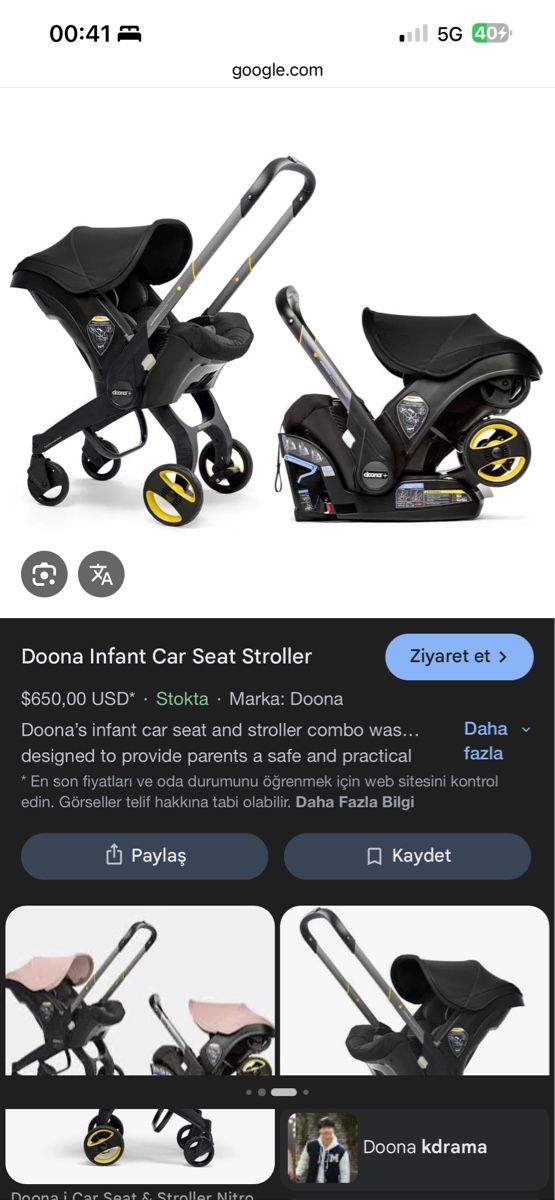 Carrozzine: Doona Kinderwagen mit Isofix – Usato da Trimmis venduto da htc_l87q 3