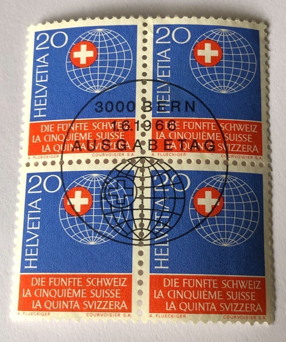 Alle Briefmarken: 4 er Block Nr.442  Vollstempel Bern – Gebraucht aus Aarau von Billa007