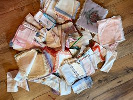 90 Stück neu & alt Damen Taschentücher Konvolut gemischt e