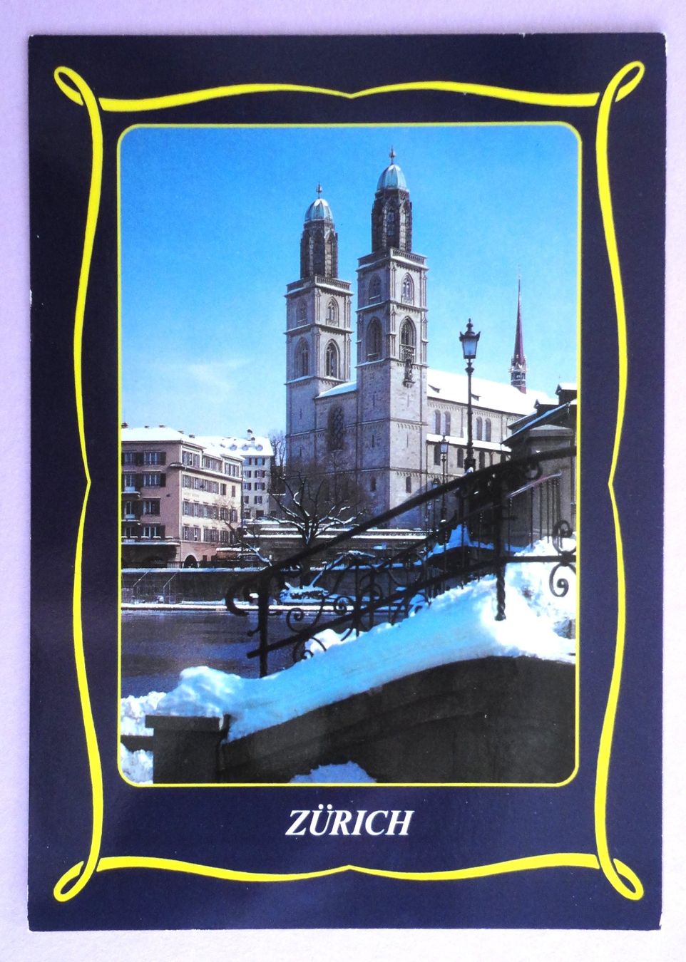 Cartoline postali: Zürich, Grossmünster – Usato da Fétigny venduto da Billy2miny