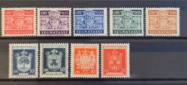 San Marino 1931/1932: Freimarken & Portomarken (9 Werte MNH)