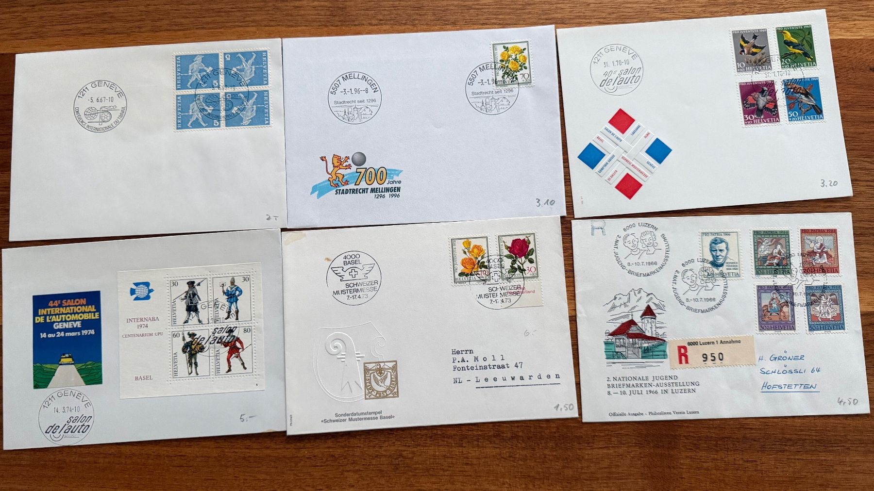 Tutti i francobolli: 13 Couverts mit Marken – Usato da Horgen venduto da Nuschel01