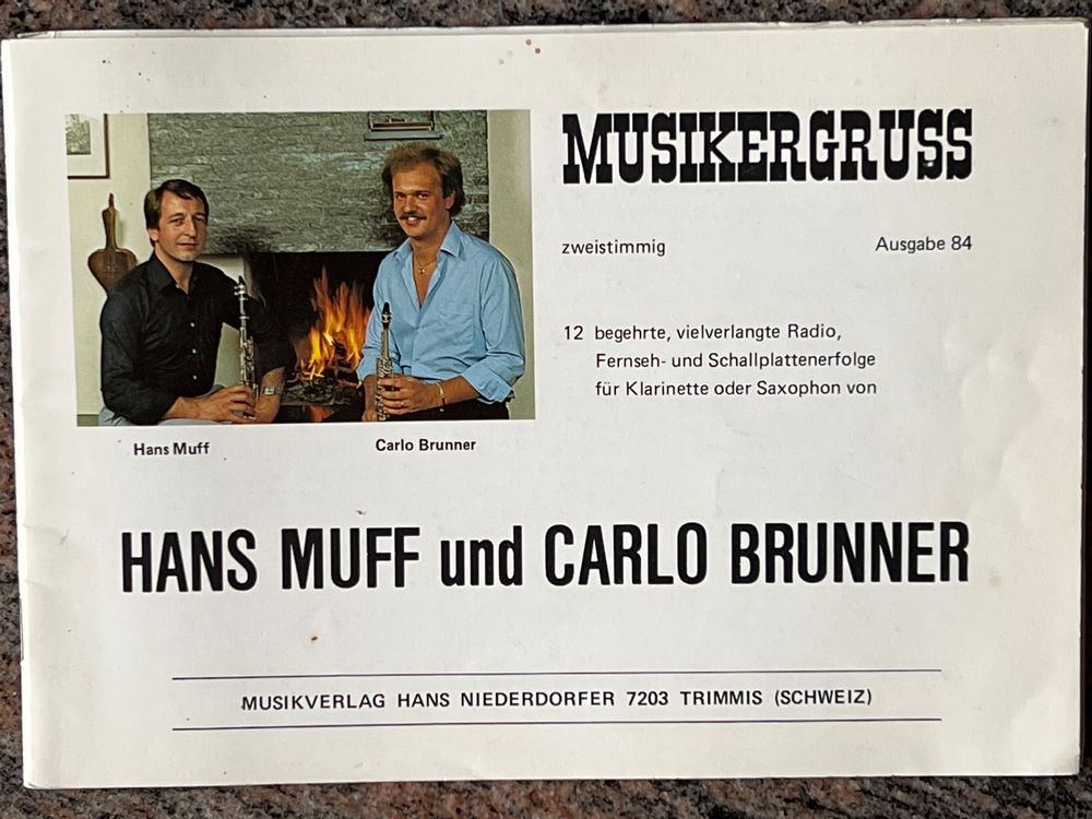 Noten Musikergruss 84 Hans Muff und Carlo Brunner Kaufen auf Ricardo