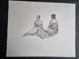 PAUL BODMER LITHOGRAPHIE SIGNIERT
