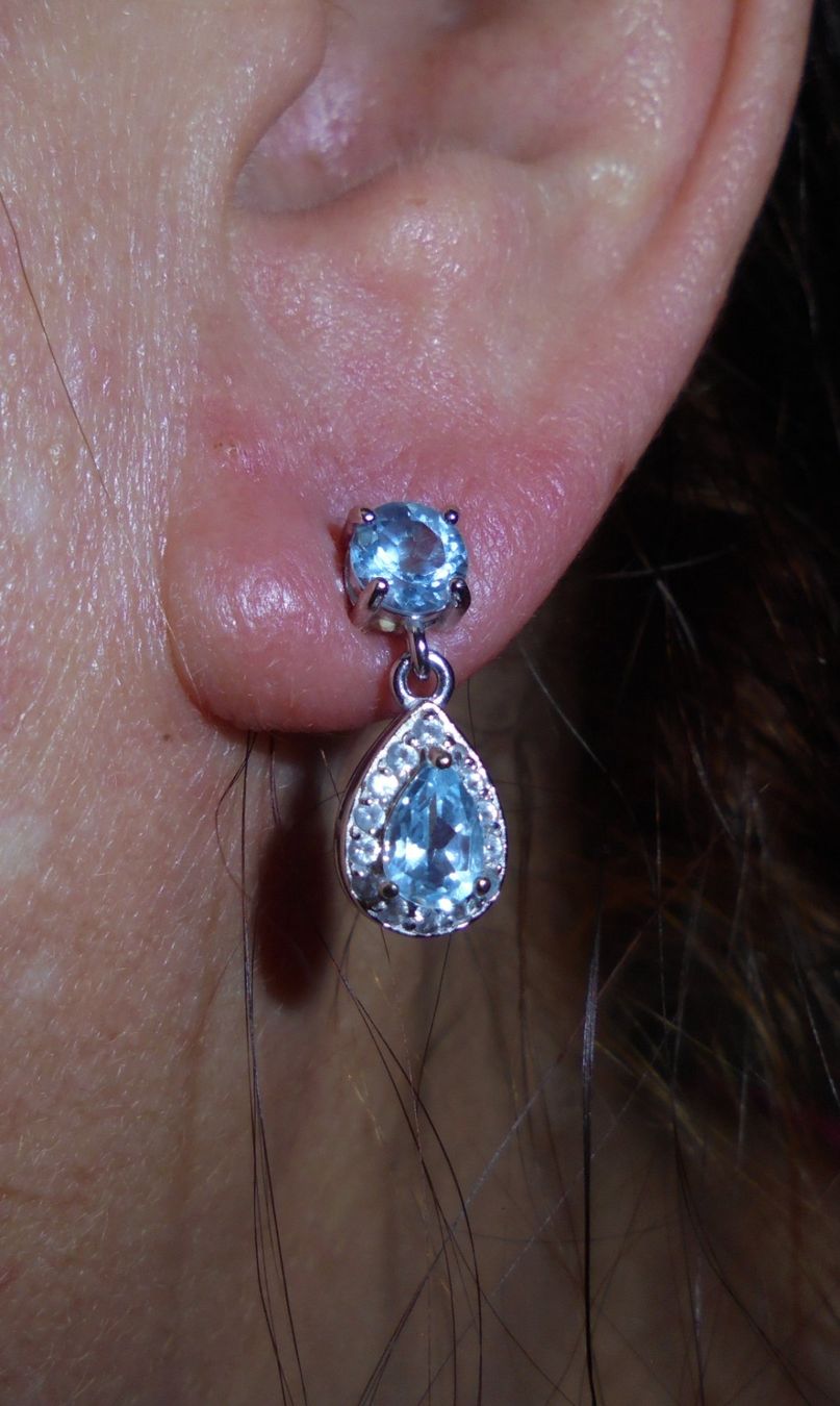 Ohrringe & -stecker: Echtschmuck: Himmelblauer Topas Silberohrstecker – Neu (gemäss Beschreibung) aus Zuchwil von maumauchi 7