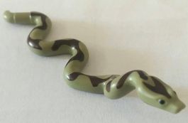 LEGO 38801pb02 Olive Green Snake, Large with Raised Head
