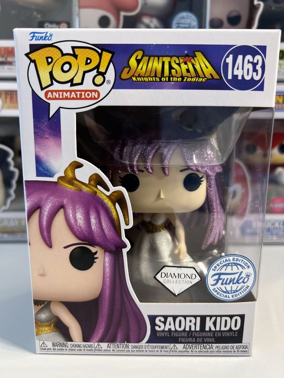 Funko Pop! Saint Seiya – Saori KIDO (Athena) Diamant-Glitzer Vinylfigur, Ca. 9,5 Cm