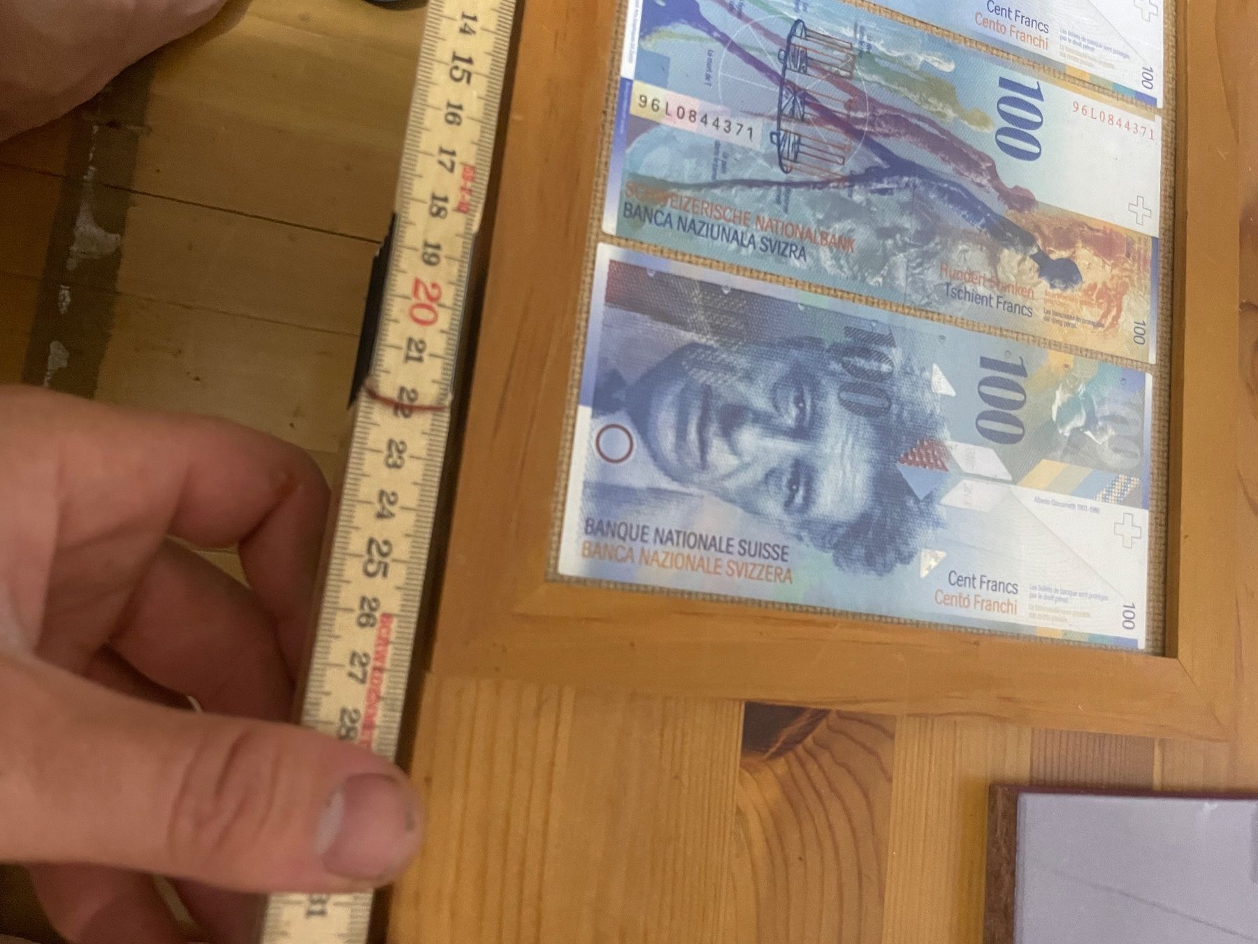 Banknoten: Echte 100te Alte Banknoten 3x – Gebraucht aus Seuzach von Wolf936 3