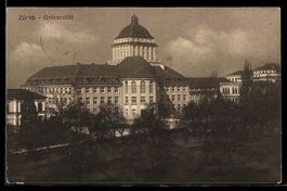 AK Zürich, Blick zur Universität, 1915
