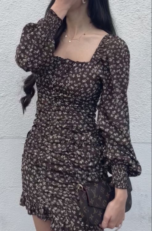 Produktbild von Dirndl Damen Midi Dirndlkleid Patchwork Trachtenmode Puffärmel Partykleid Mit Schnürung