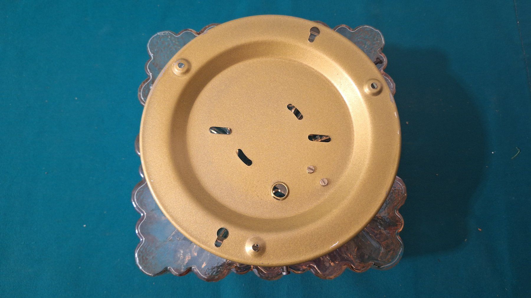 Lampadari & plafoniere: Vintage Deckenlampe Glas Bernsteinfarben  mit Muster ,60erJ. – Usato da Arlesheim venduto da shopradl 8