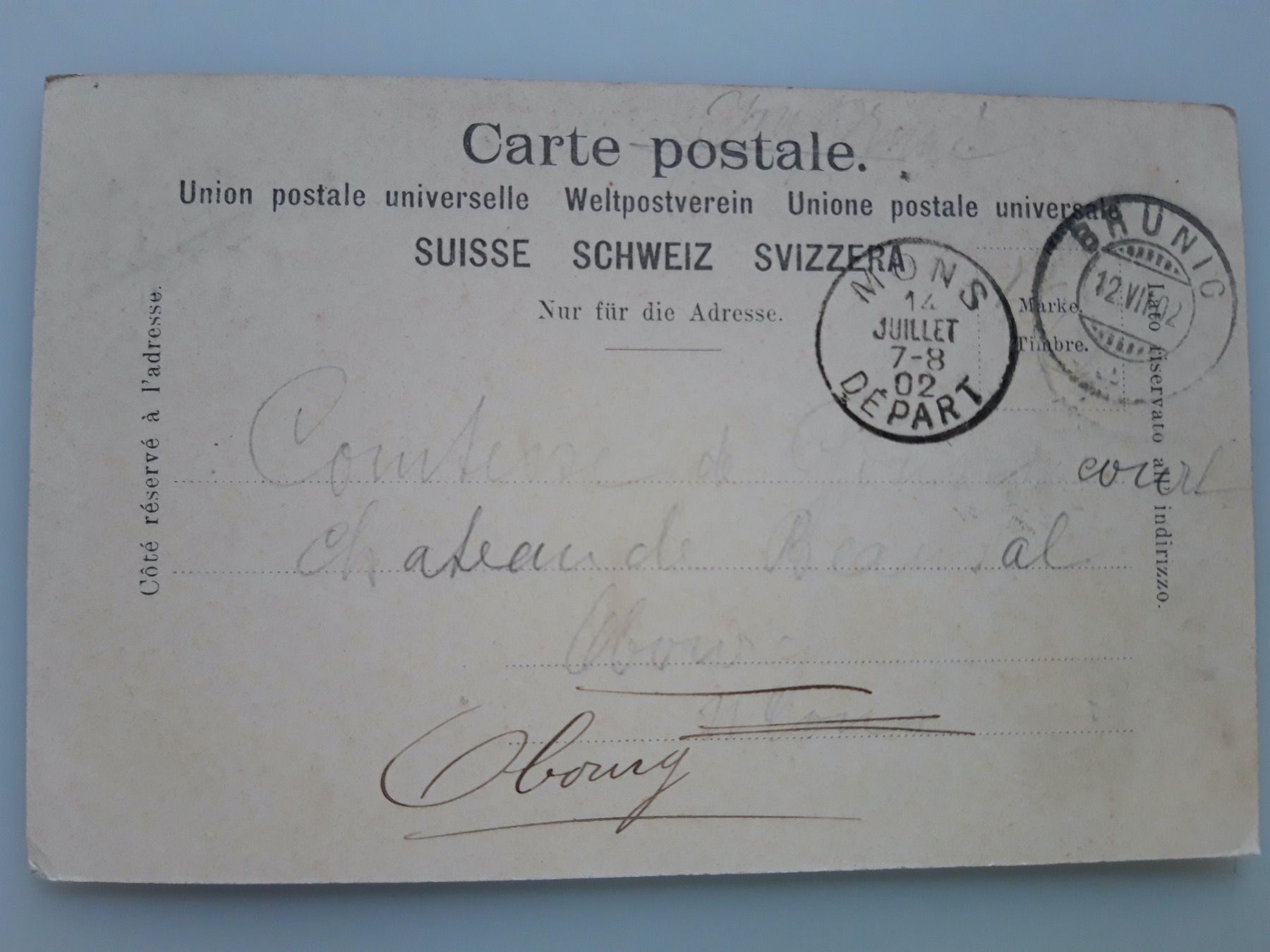 Cartoline postali: Brünigbahn 1902 – Usato da Sargans venduto da nicsam1815 1