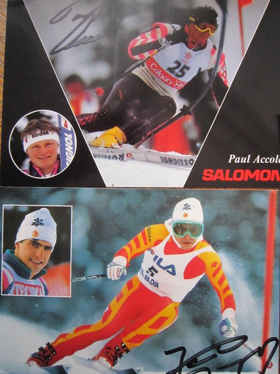 Gina Stechert 3 Autographe Ak Carte Autographe OLYMPIA Ski Alpin