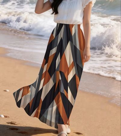 Maxi gonna multicolore-tgS/M-nuovo stile per l’estate 