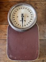 Retro Gericht Waage Bayer Waagenbad, Vintage Designklassiker