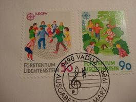 Liechtenstein, Set FDC 1989, 9 Belege