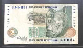 Südafrika 10 Rand Notengeld Banknote Nashorn 🦏