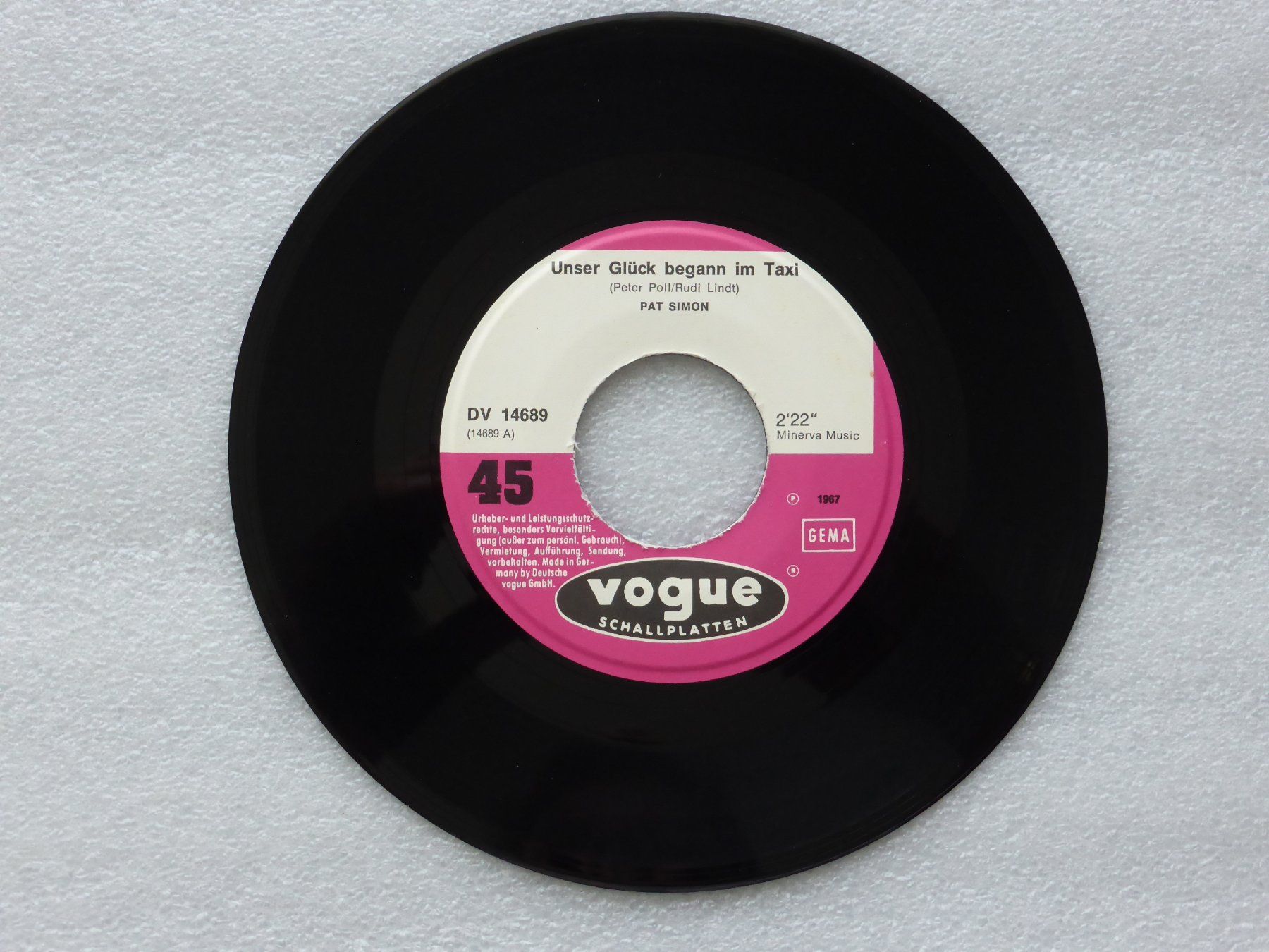 Schallplatten: Vinyl Single   PAT SIMON – Gebraucht aus Küssnacht am Rigi von Mondkinder 1