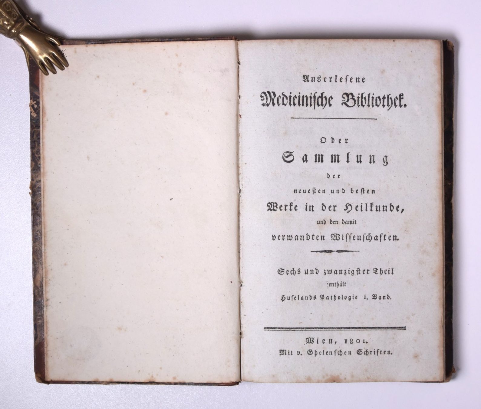 Bücher: Hufeland: Pathologie. Erster Band: Pathogenie. – Gebraucht aus Erschwil von taglang