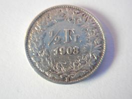 50 Rp. 1903 silber  gute Erhaltung