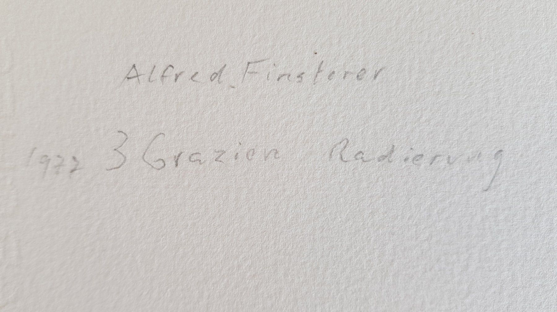 Grafica & Litografie: Alfred Finsterer -  1908 - 1996 Stuttgart   -  German Art – Usato da Horw venduto da Kunstreich7 7