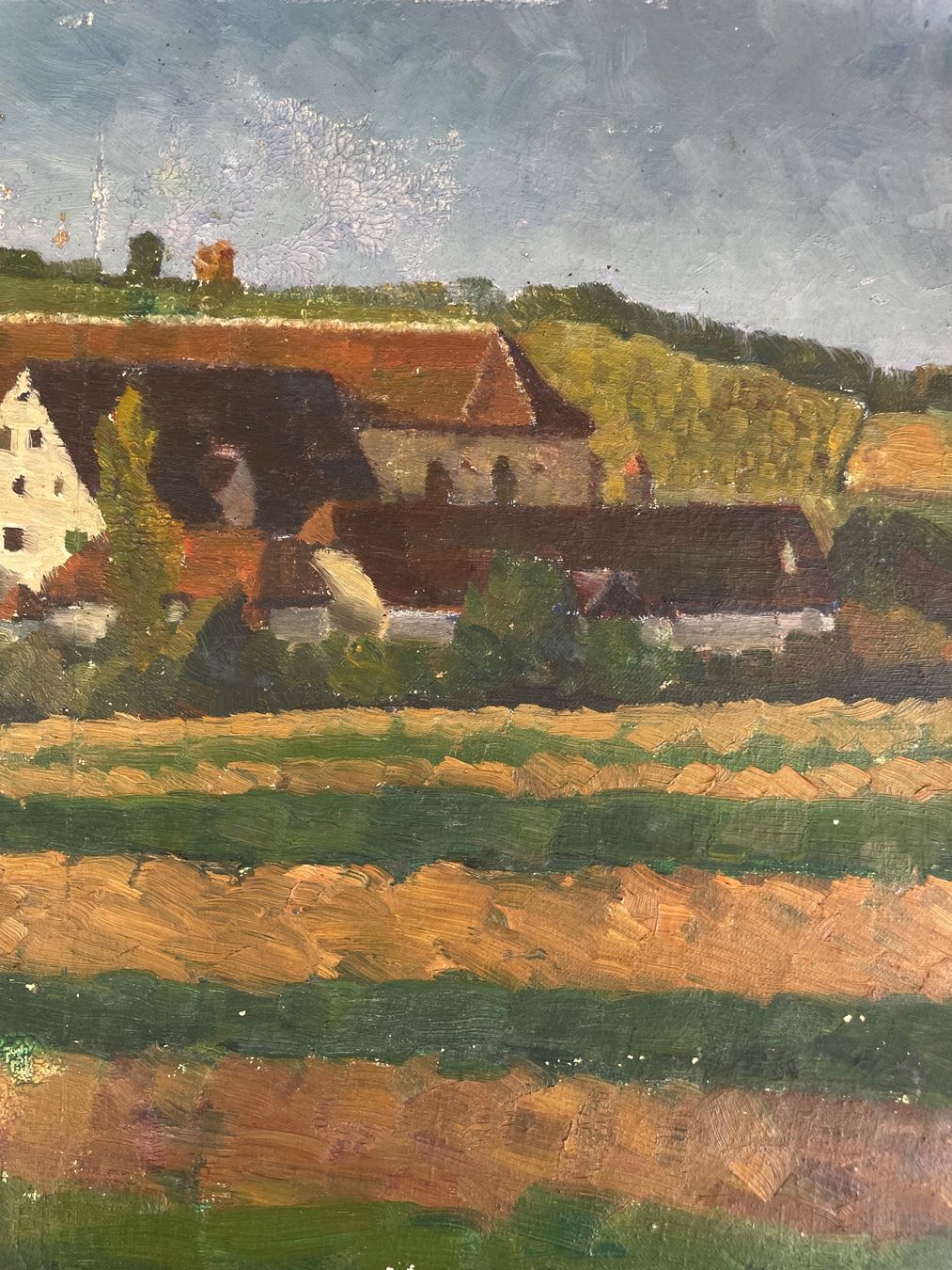 Dipinti: Ölgemälde - Landschaft mit Dorf – Usato da Basel venduto da bigmbh 3